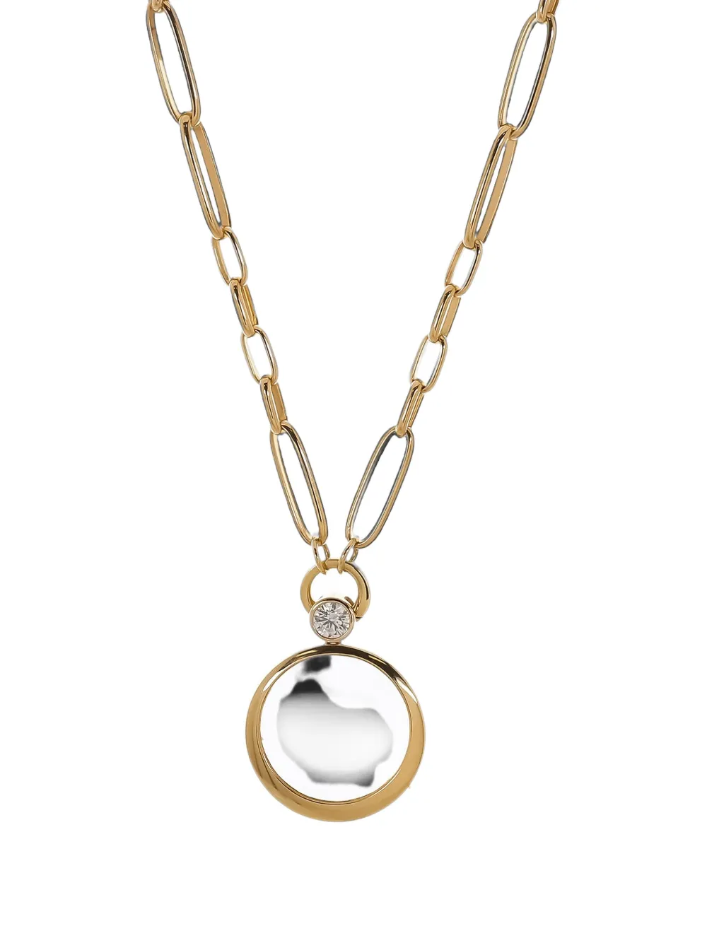 Loquet Renga diamond locket necklace