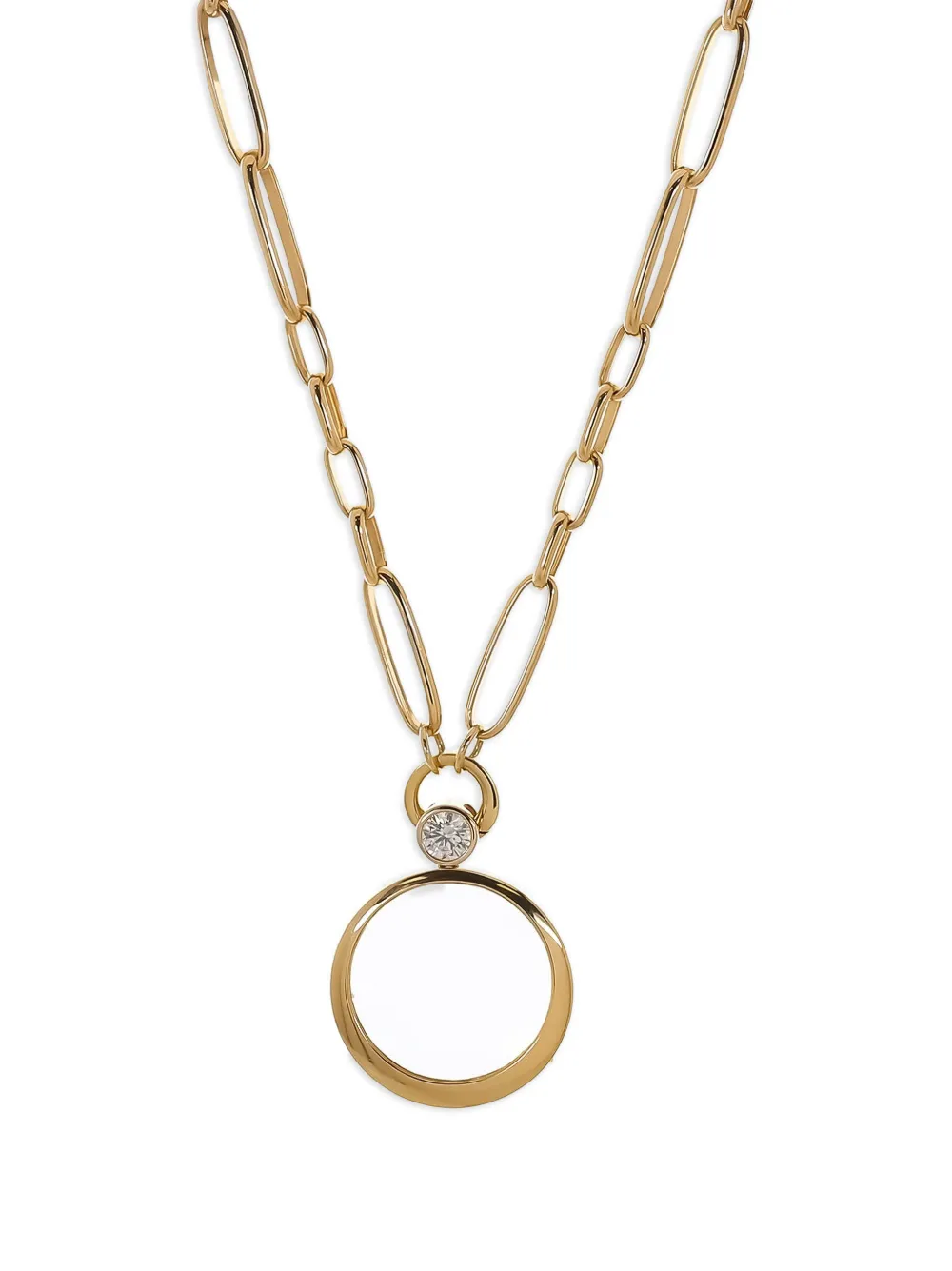 Loquet Renga diamond locket necklace
