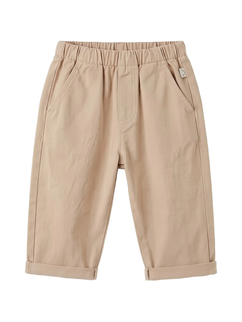 TEDDY & MINOU elasticated-waist turn-up trousers - Toni neutri