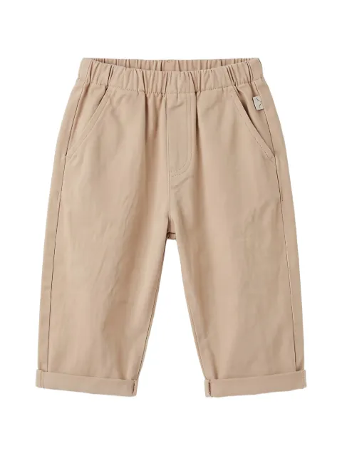 TEDDY & MINOU elasticated-waist turn-up trousers