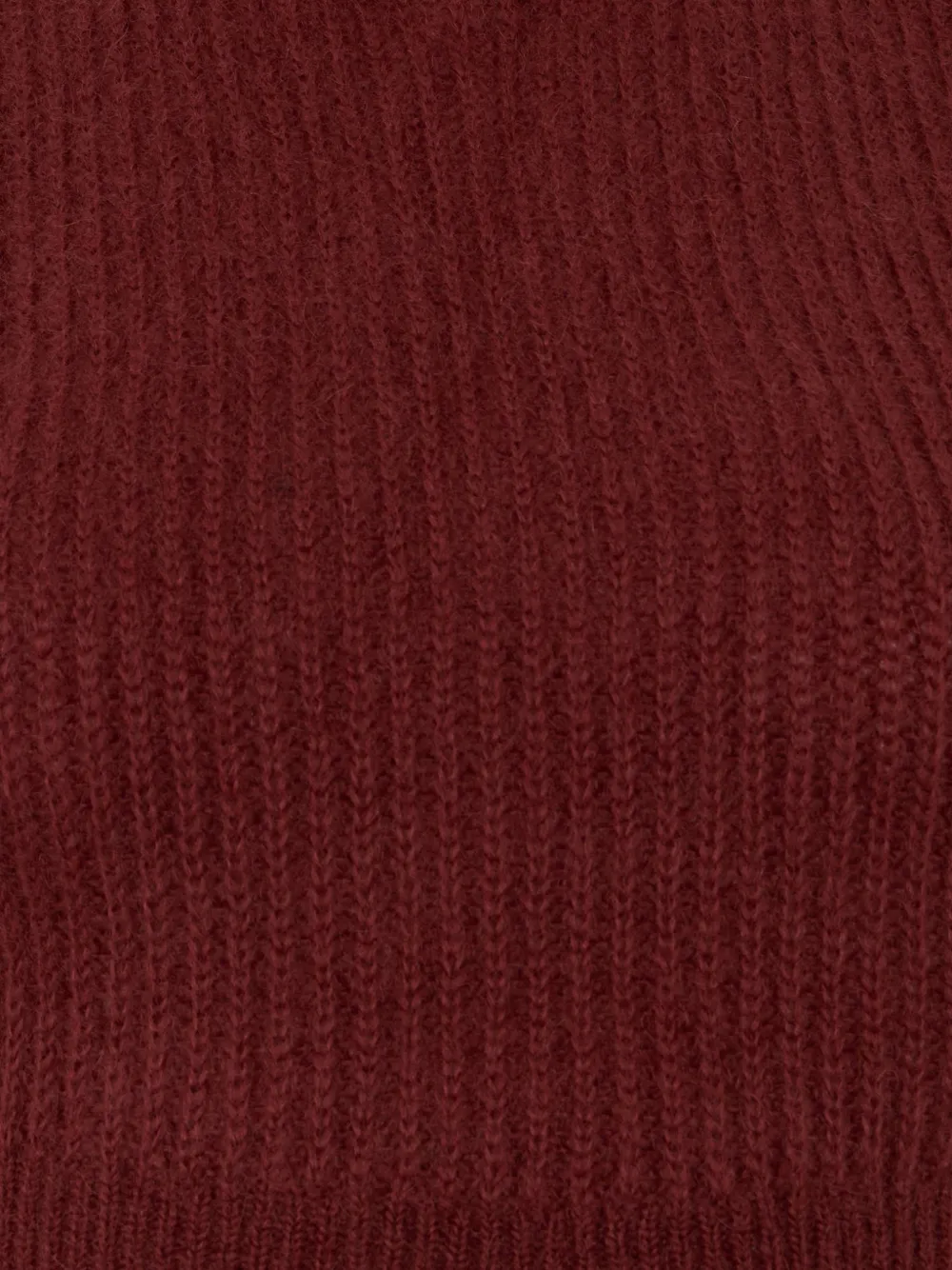 Max Mara Ribgebreide top met open rug Rood