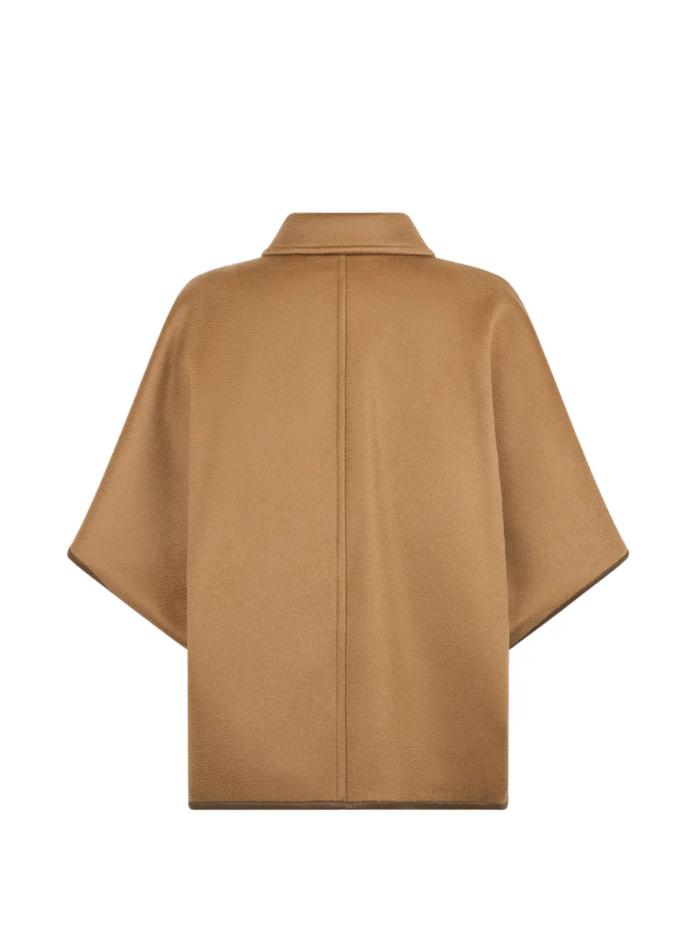 Max Mara Kasjmier jack met leren afwerking Beige