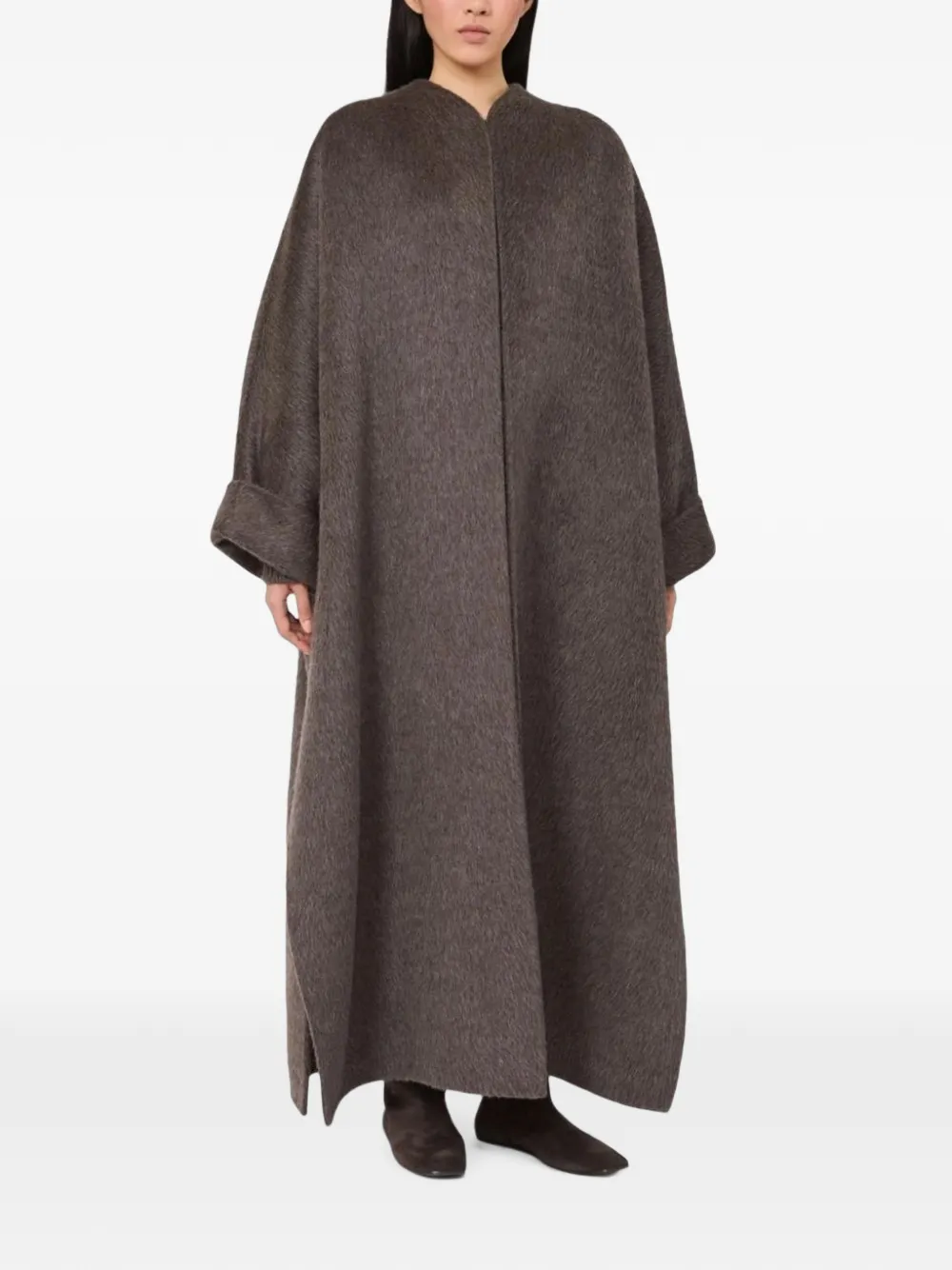 Max Mara Febo oversized jas met geborstelde afwerking Bruin