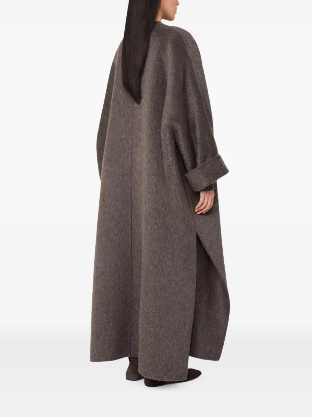 Max Mara Febo oversized jas met geborstelde afwerking Bruin