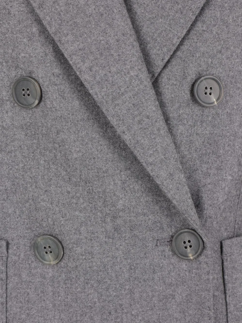 Max Mara Blazer met dubbele rij knopen en puntige revers Grijs