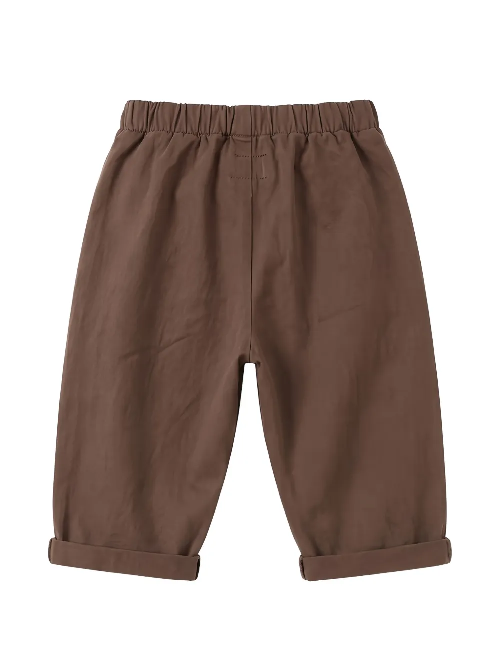 TEDDY & MINOU elasticated-waist turn-up trousers - Marron TEDDY & MINOU elasticated-waist turn-up trousers - Marron