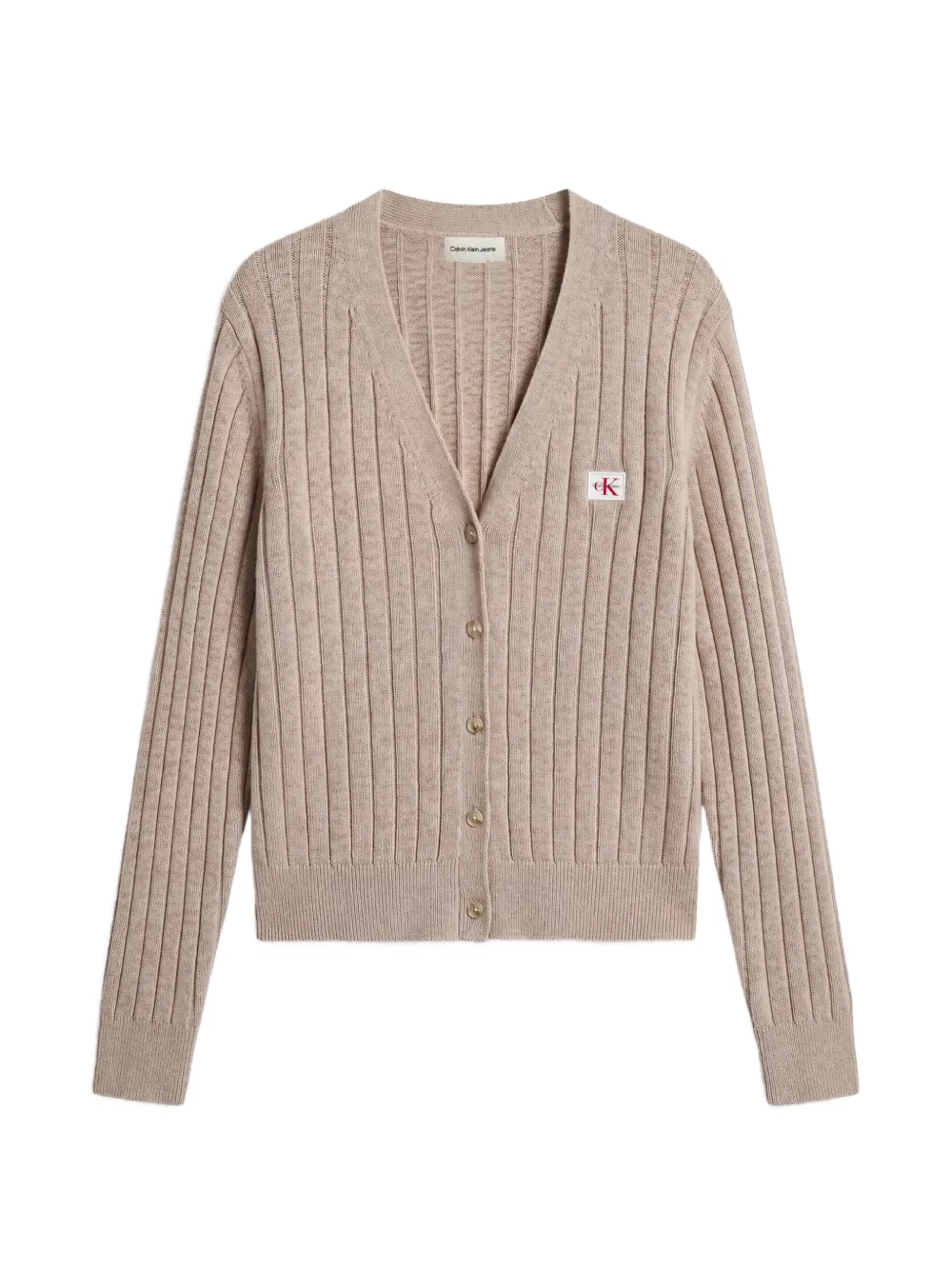 Calvin Klein ribbed-knit cardigan - Tons neutres Calvin Klein ribbed-knit cardigan - Tons neutres