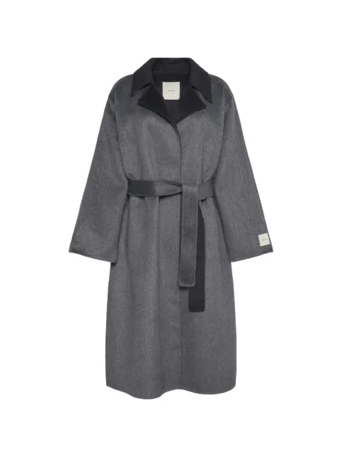 Calvin Klein belted storm-flap coat
