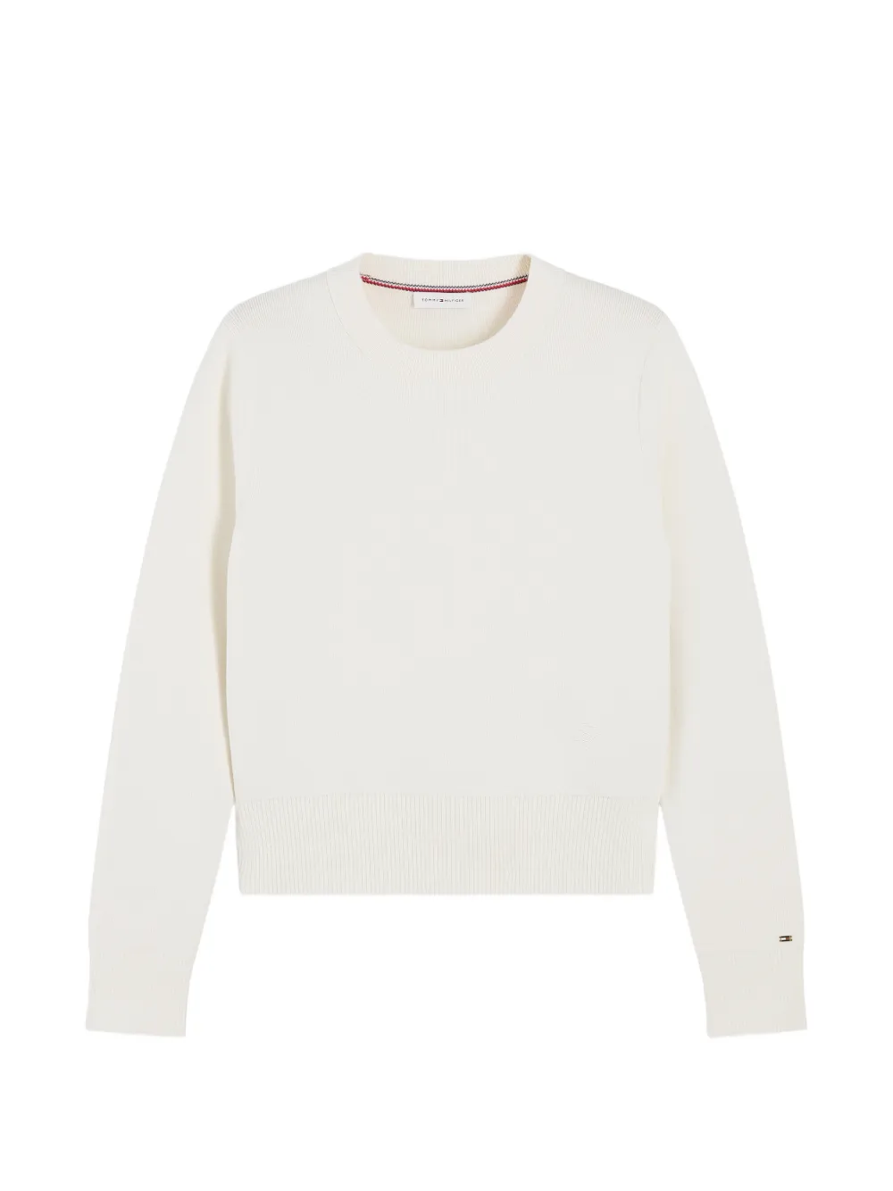 Tommy Hilfiger crew-neck embroidered sweater - Weiß