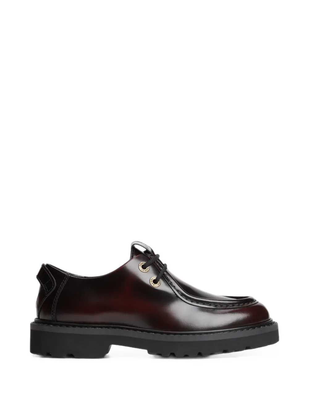 Tommy Hilfiger polished lug-sole derby shoes - Marron
