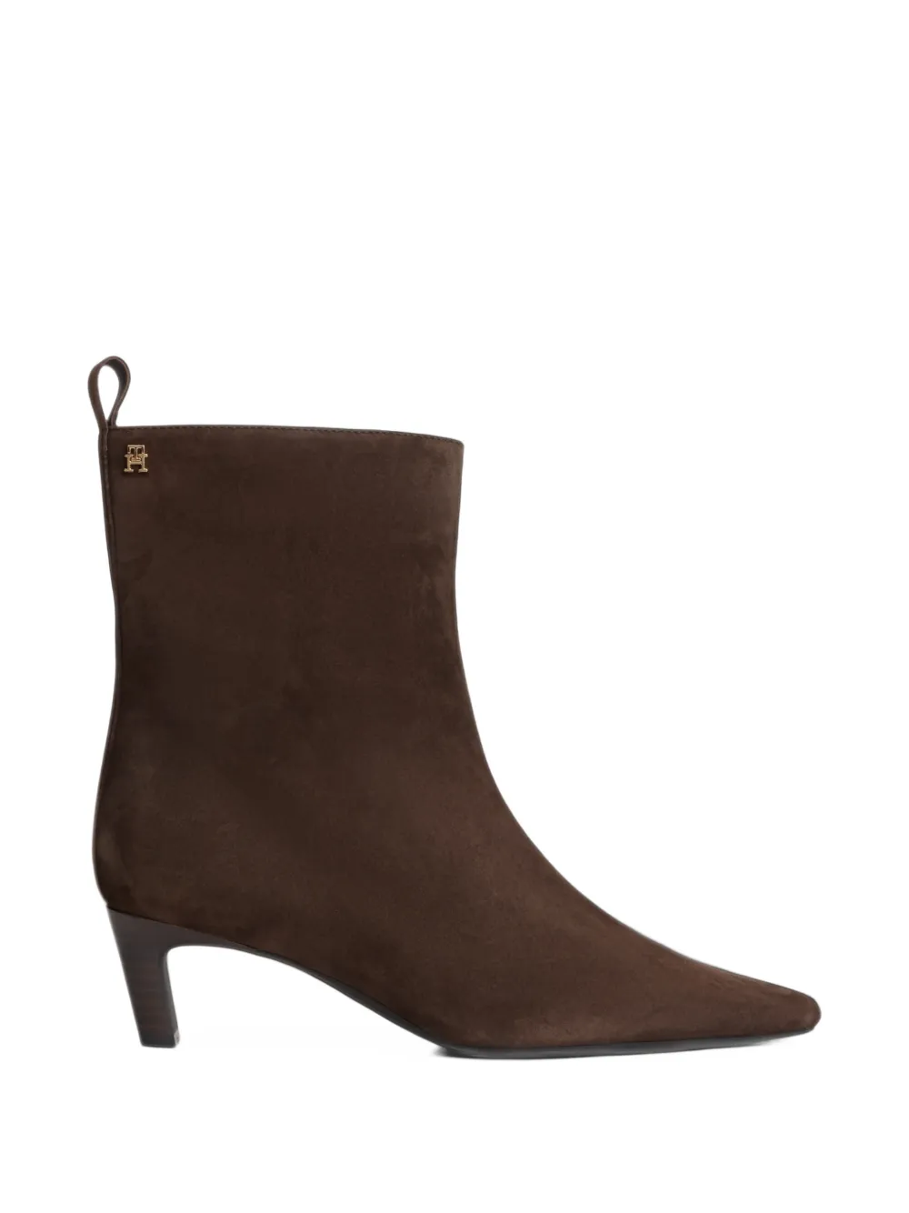 Tommy Hilfiger suede pointed-toe ankle boots - Marron