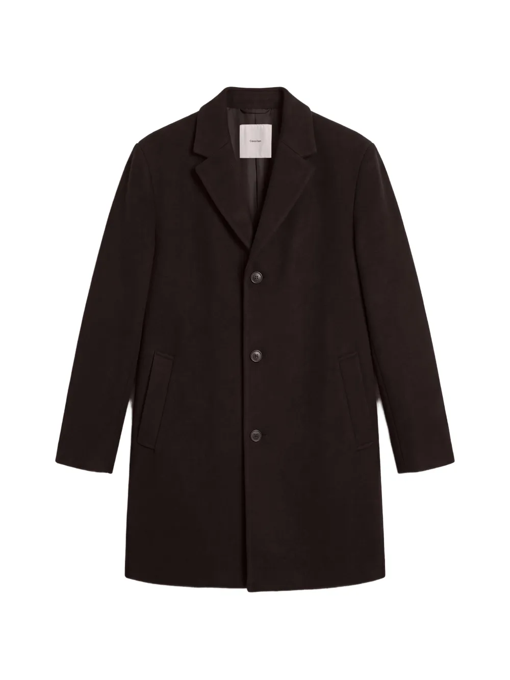 Calvin Klein single-breasted notched-lapel coat - Noir Calvin Klein single-breasted notched-lapel coat - Noir