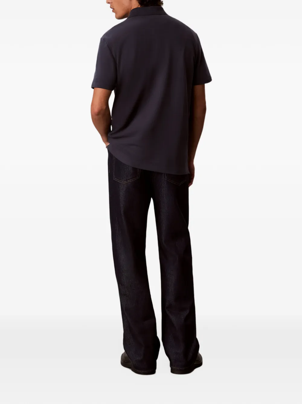 Calvin Klein Poloshirt met geborduurd logo Blauw