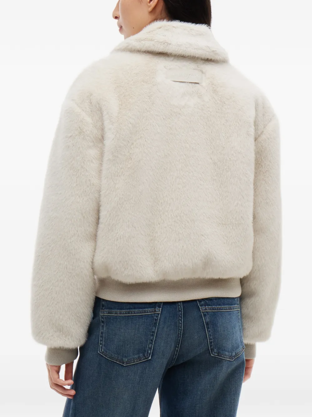 Tommy Hilfiger Bomberjack van imitatiebont Beige