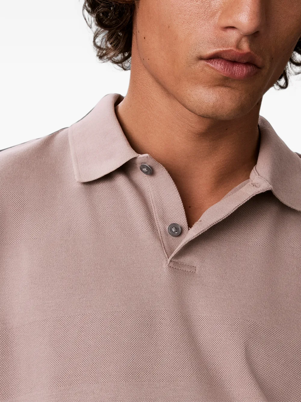 Calvin Klein Piqué gebreid poloshirt Roze