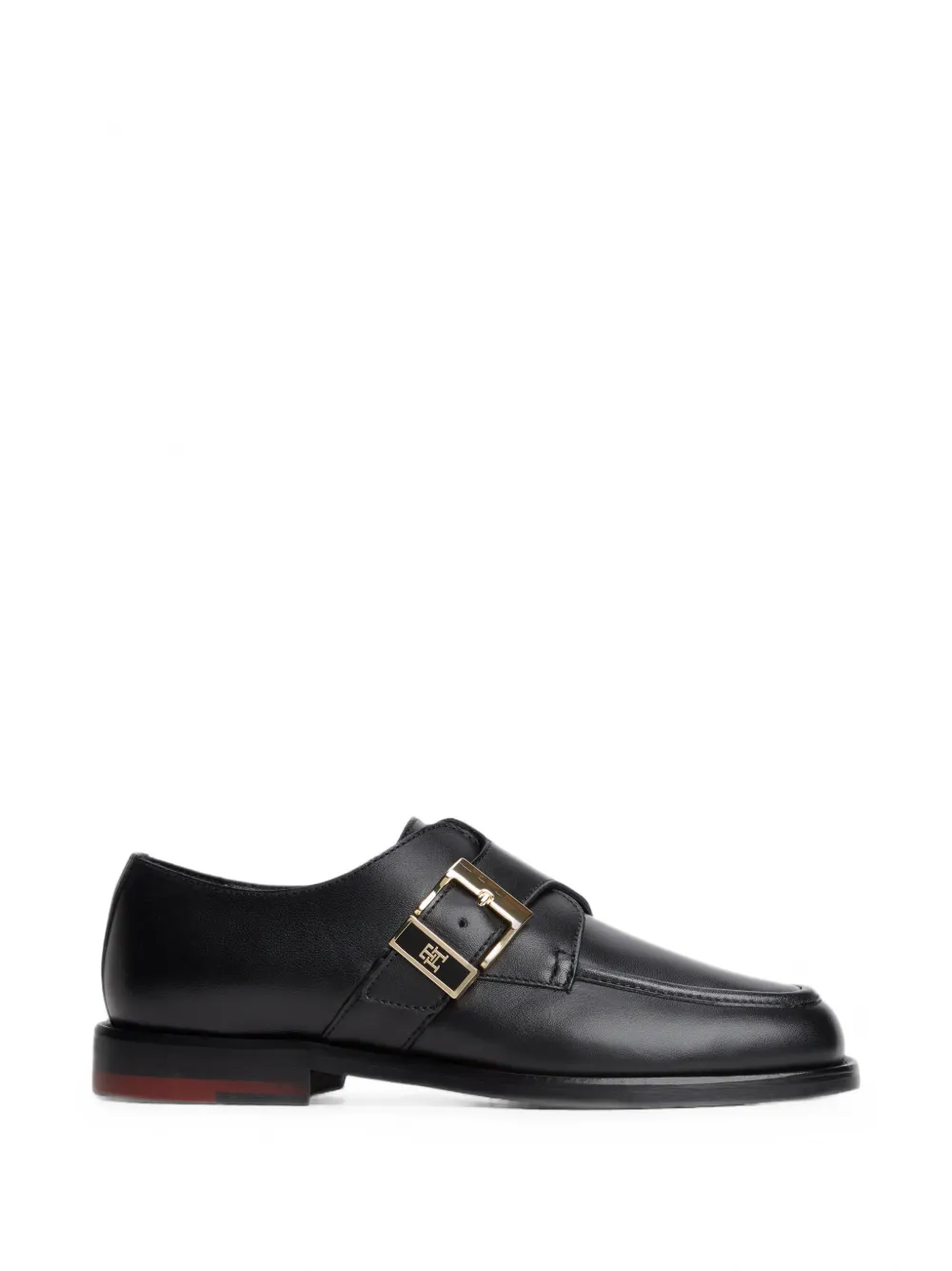 Tommy Hilfiger buckle-fastening leather loafers - Noir