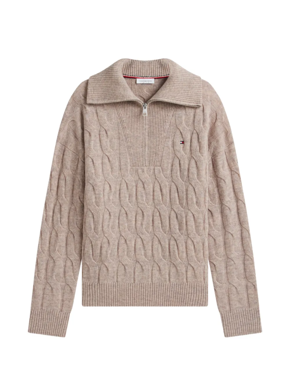 Tommy Hilfiger cable-knit quarter-zip sweater