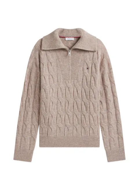 Tommy Hilfiger cable-knit quarter-zip sweater