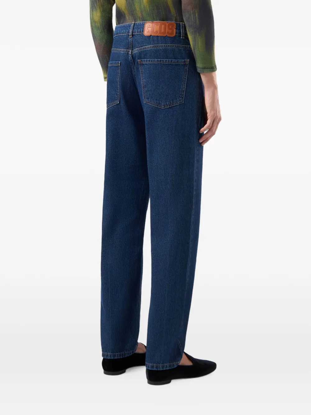 GCDS Straight jeans Blauw