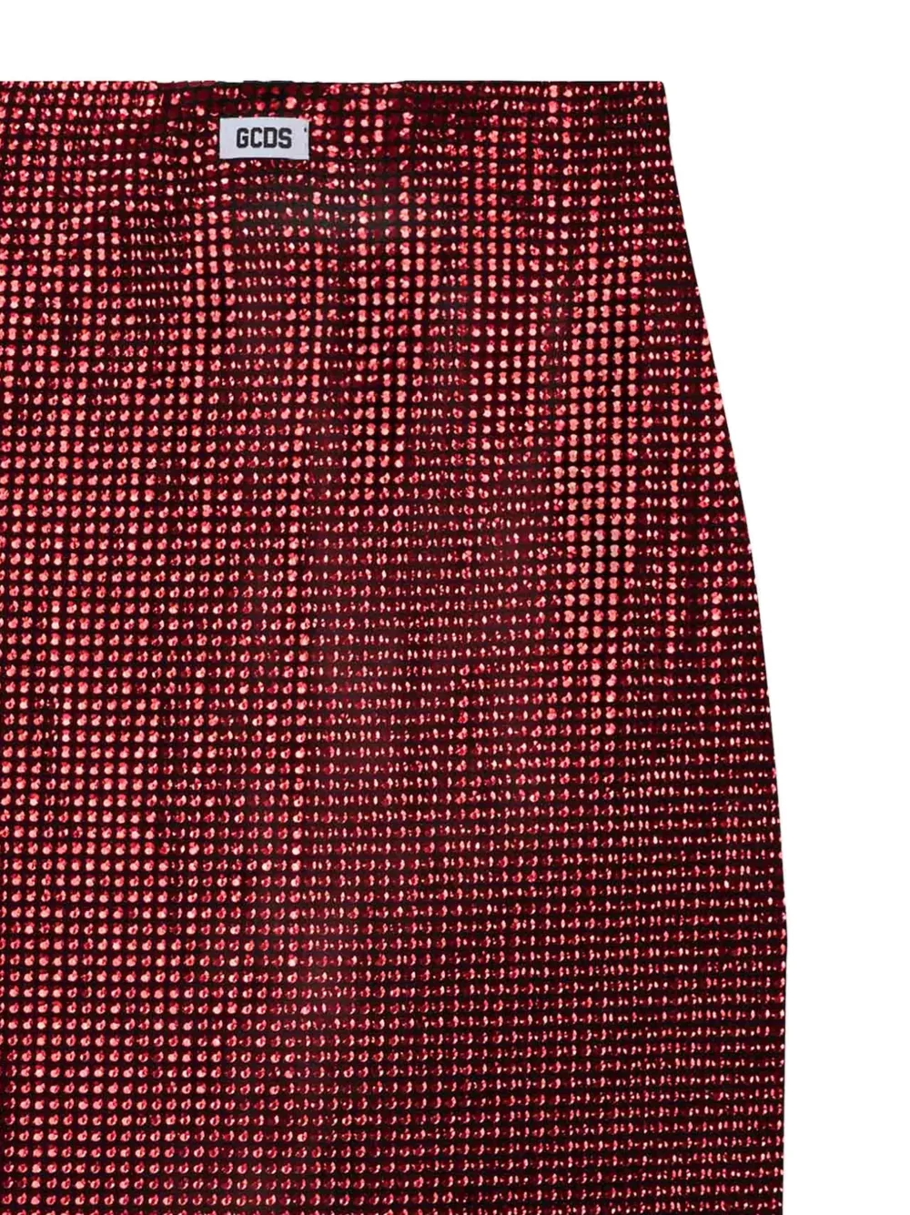 GCDS Sprankelende kokerrok Rood