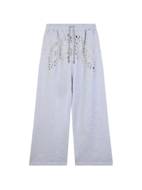 GCDS logo-laser-cut track pants