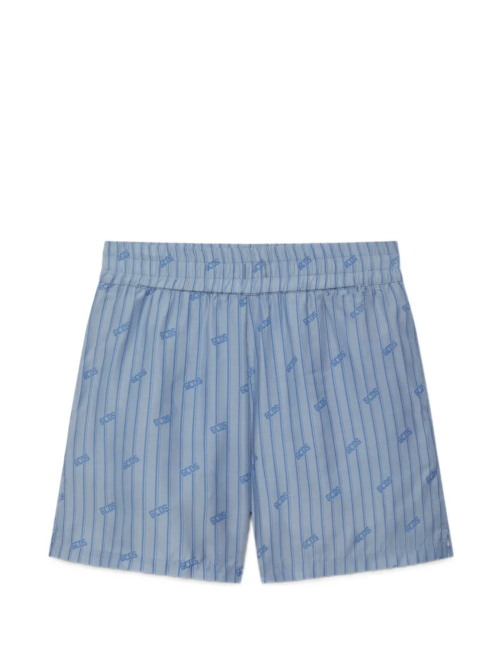 GCDS pinstripe logo-print shorts - Blu