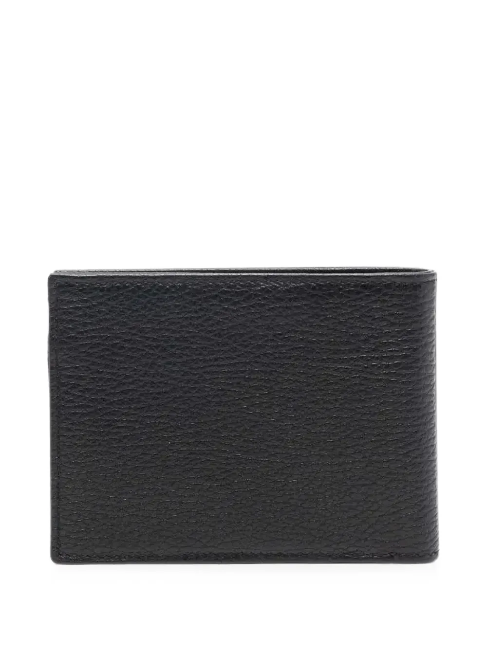 Emporio Armani logo-embossed grained leather wallet - Nero
