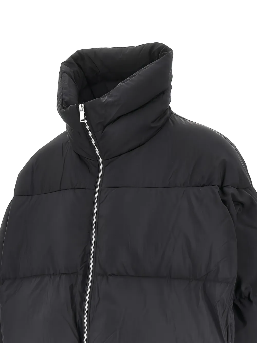 Studio Nicholson quilted high-neck jacket Zwart