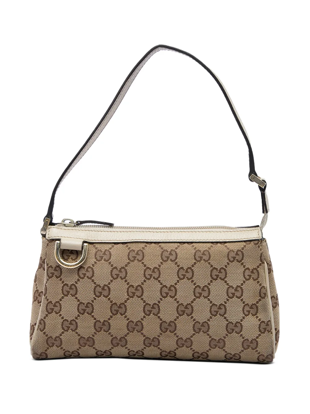 Gucci Pre-Owned sac à main Abbey D Ring Pochette en toile GG (2000-2015) - Tons neutres Gucci Pre-Owned sac à main Abbey D Ring Pochette en toile GG (2000-2015) - Tons neutres