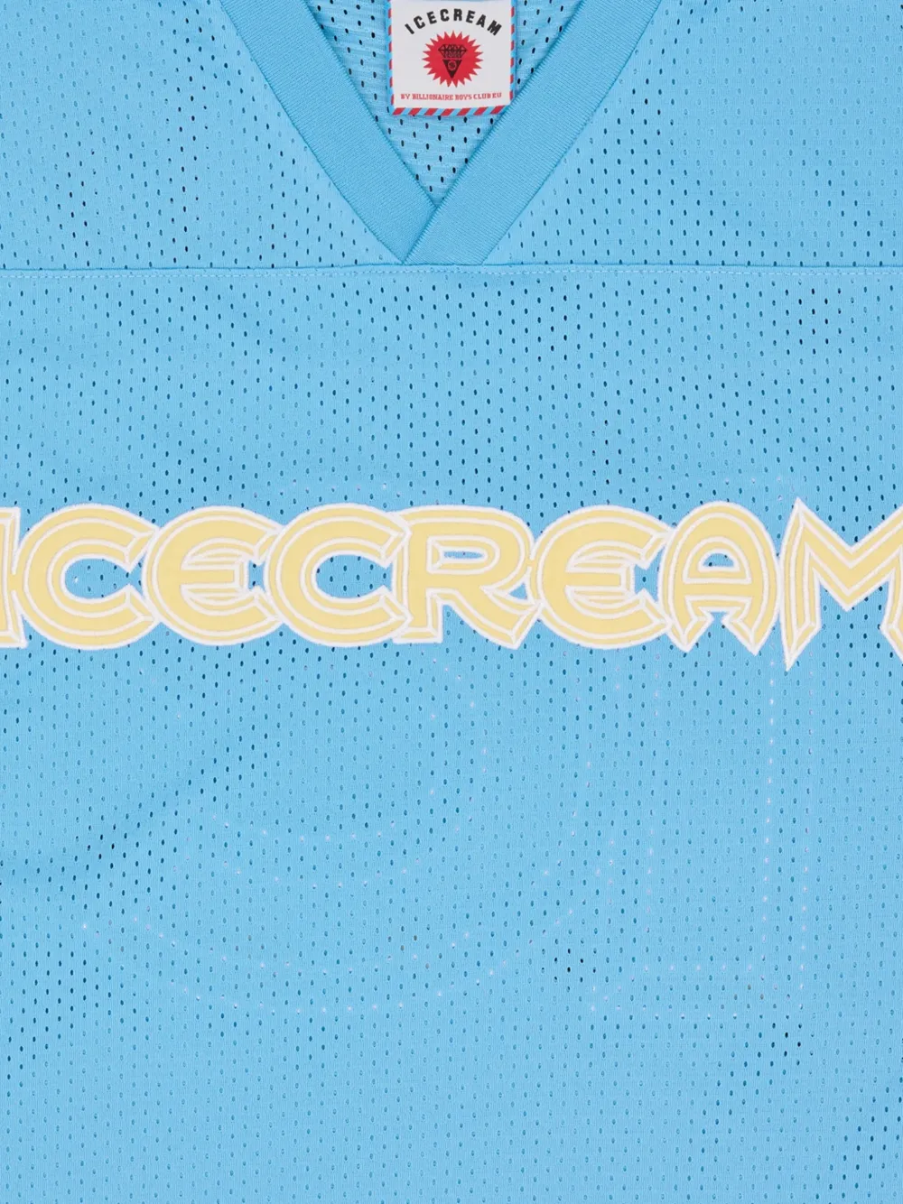 ICECREAM T-shirt met logoprint en mesh Blauw