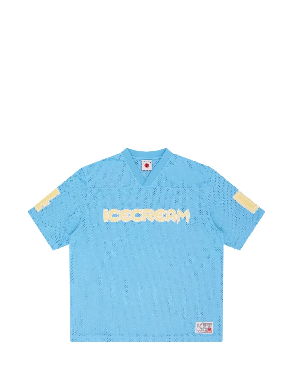 ICECREAM logo-print mesh T-shirt - Bleu