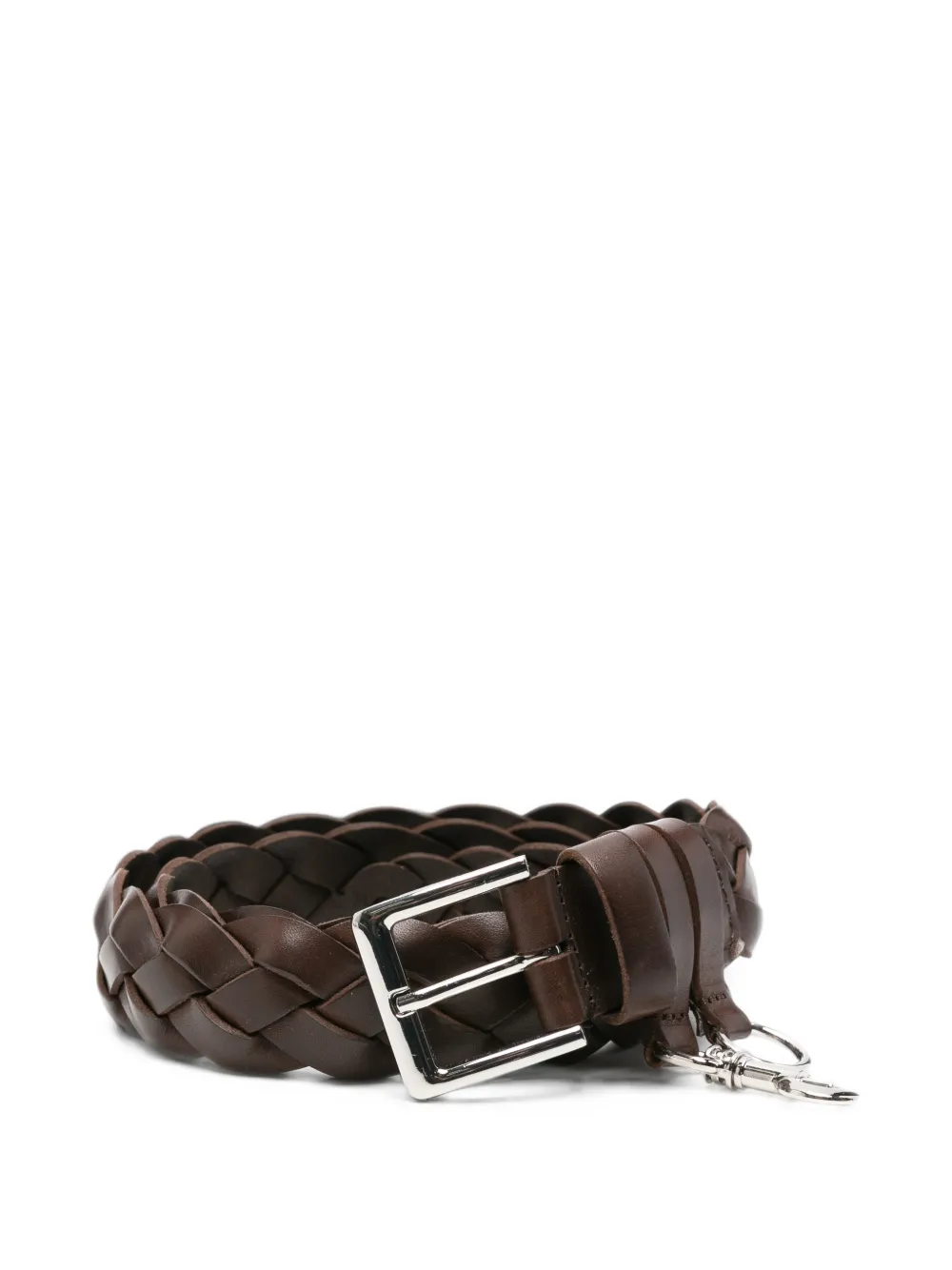 Cordera braided leather belt - Marrone