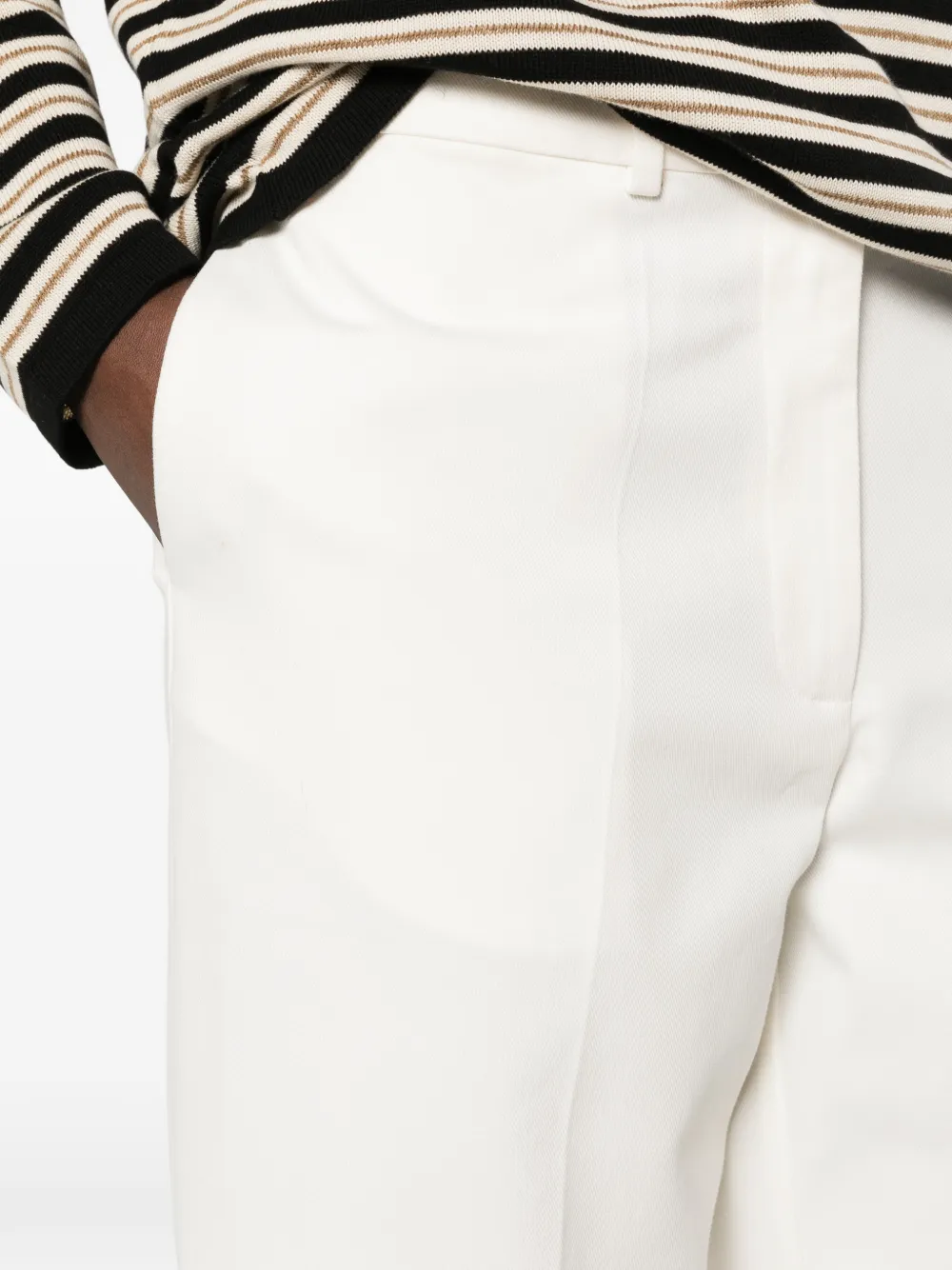 Cordera pressed-crease wide-leg trousers Wit