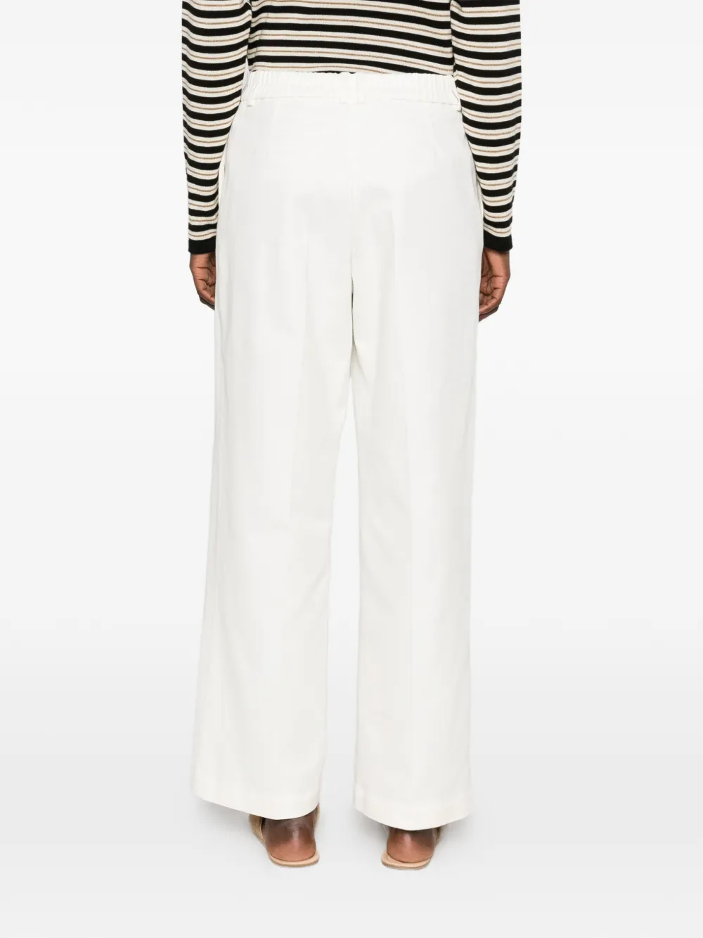 Cordera pressed-crease wide-leg trousers Wit