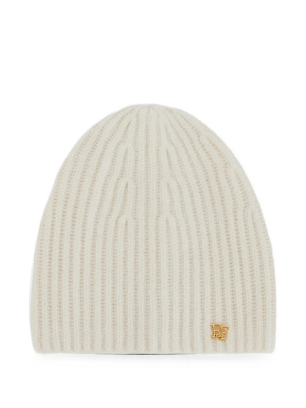 Elisabetta Franchi Muts met logoplakkaat Beige