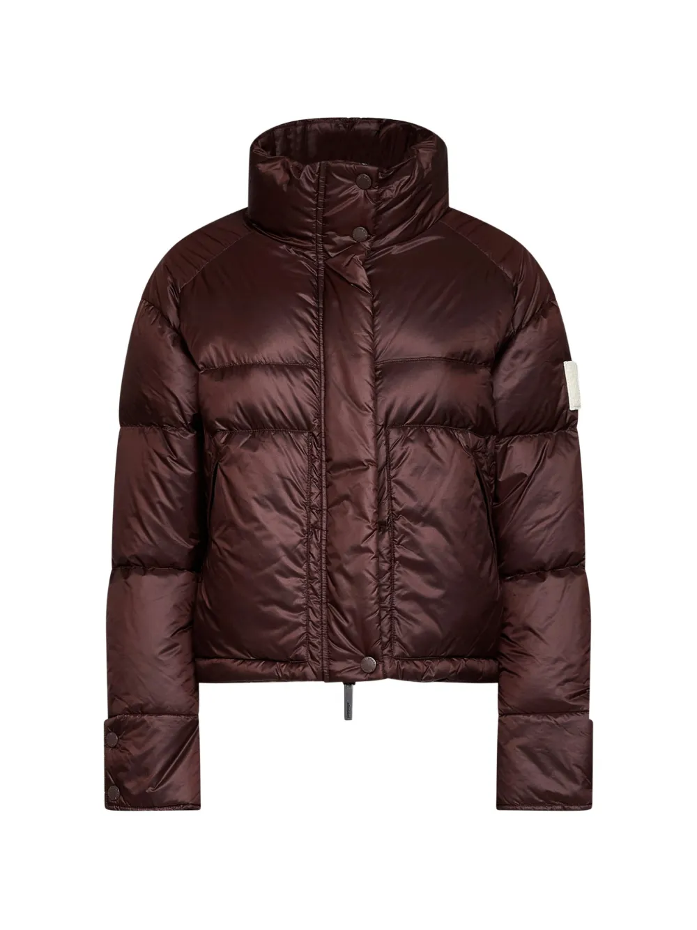 After Label Lienz Quilted High-neck Down Jacket In Burgundy