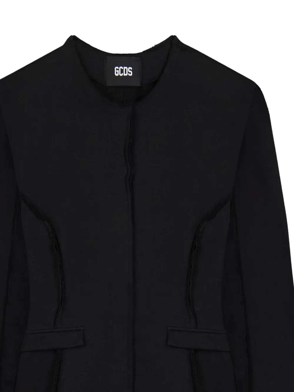 GCDS Jersey jack met ronde schouders Zwart