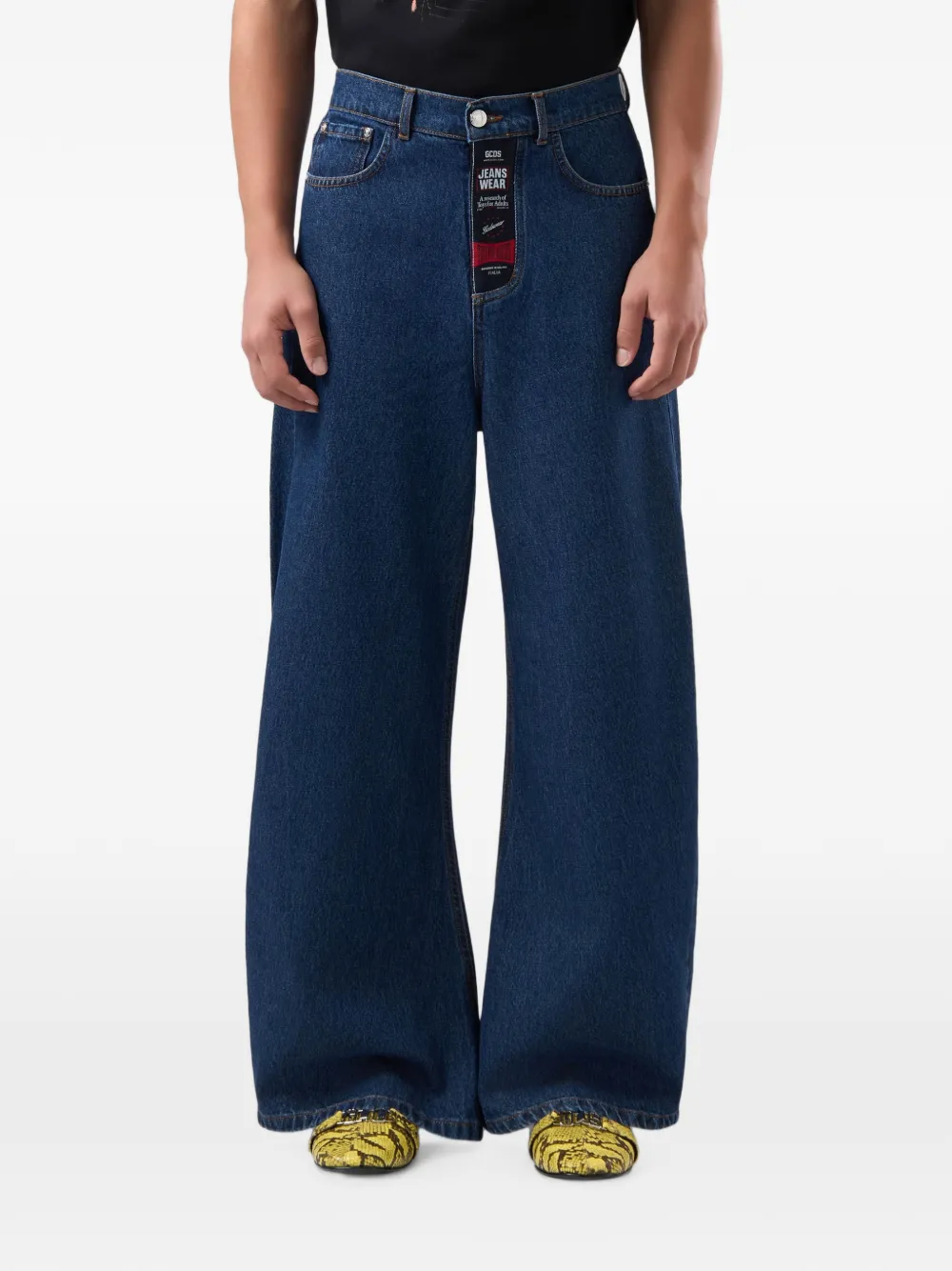 GCDS Jeans met logopatch Blauw