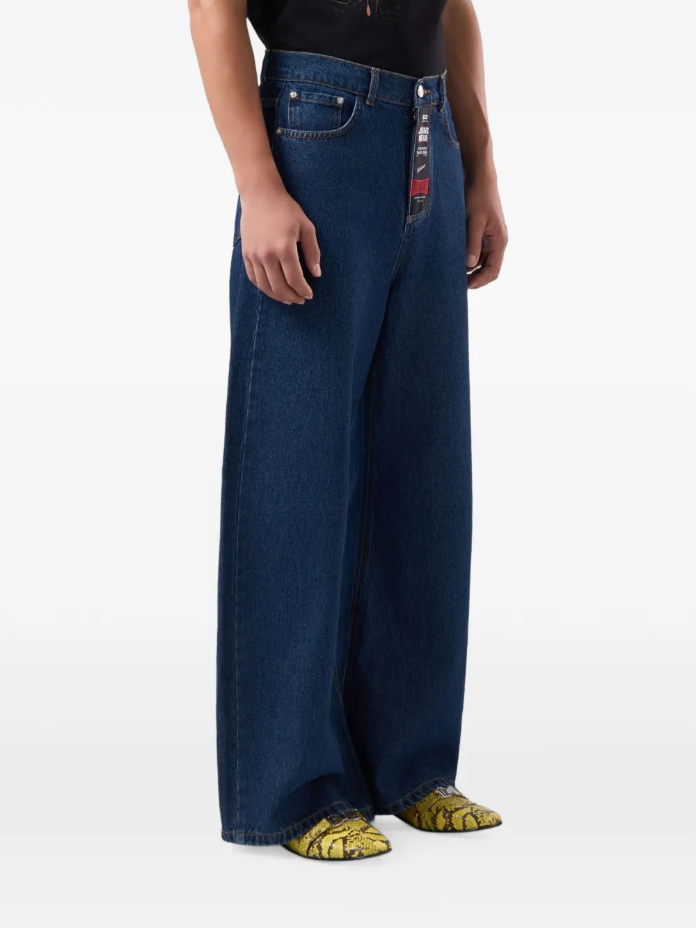 GCDS Jeans met logopatch Blauw
