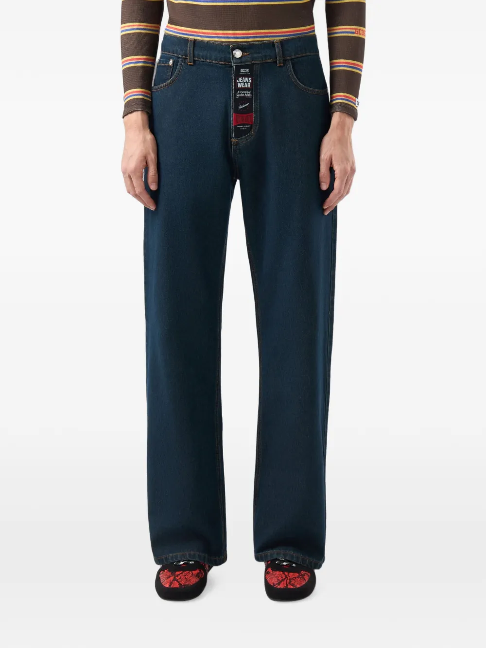 GCDS Workwear jeans met vijf zakken Blauw