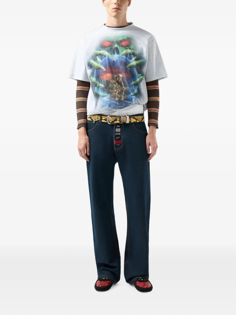 GCDS Workwear jeans met vijf zakken Blauw