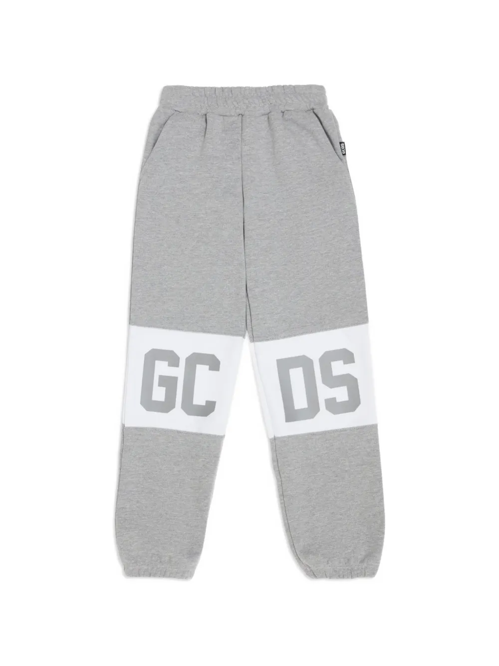 GCDS logo-intarsia track pants - Grigio
