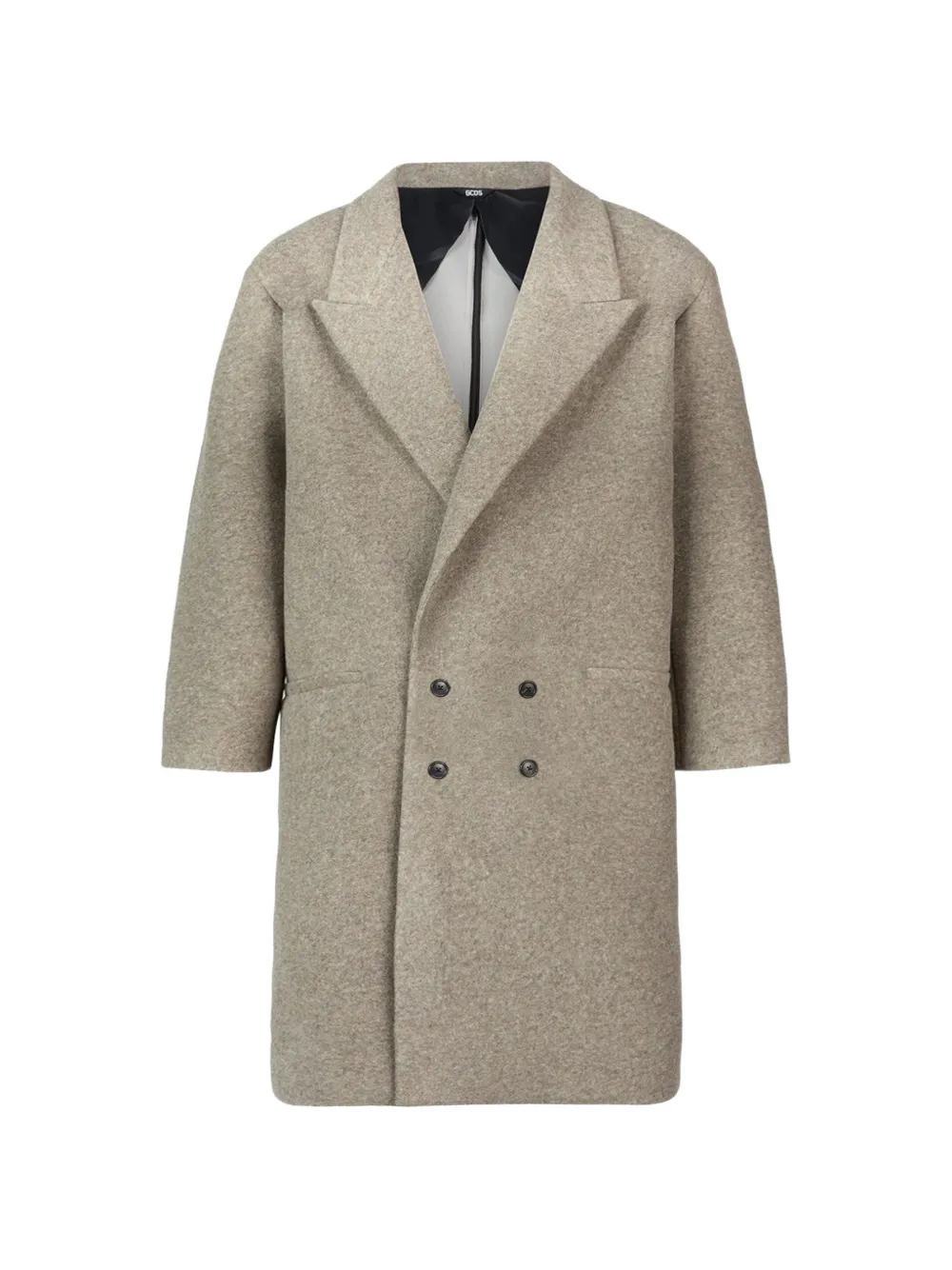 GCDS Giuly double-breasted coat - Toni neutri