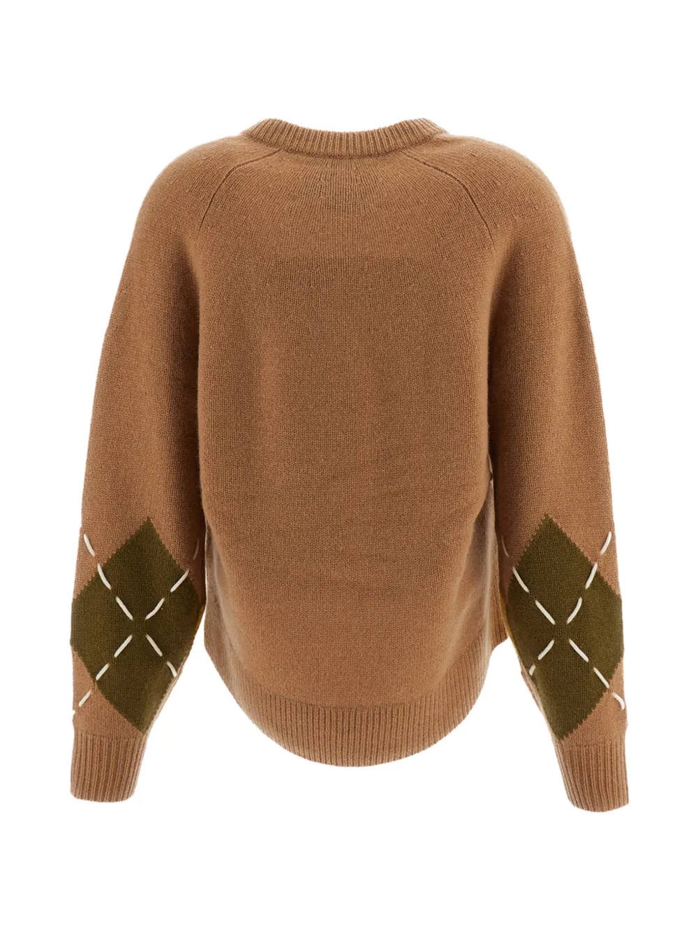 arch4 Sloane trui met argyle-intarsia en V-hals Bruin