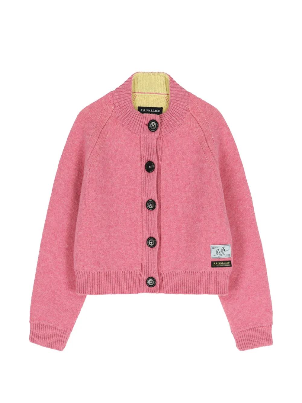 B.B. Walace crew-neck button-up cardigan - Pink