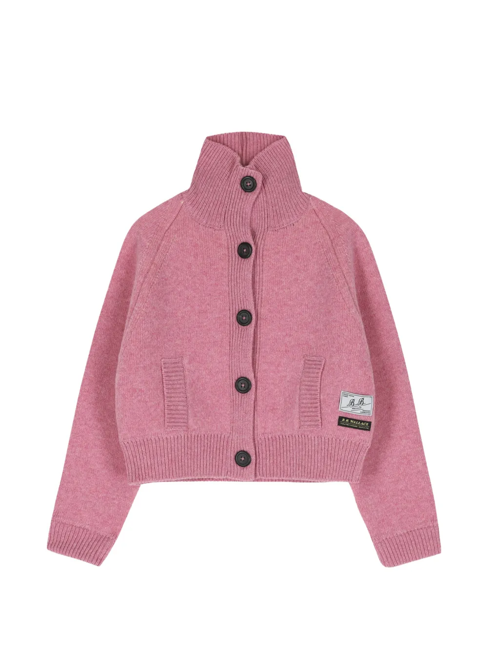 B.B. Walace turtleneck double-layer cardigan - Rosa