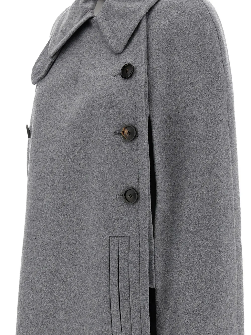 7 For All Mankind Cape met dubbele rij knopen Grijs