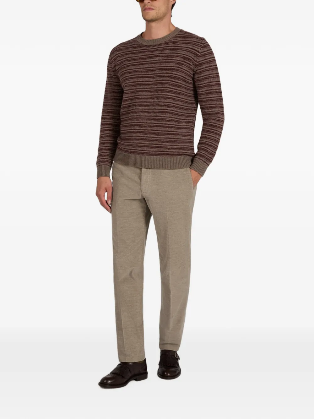 slowear Incotex ribfluwelen broek Beige