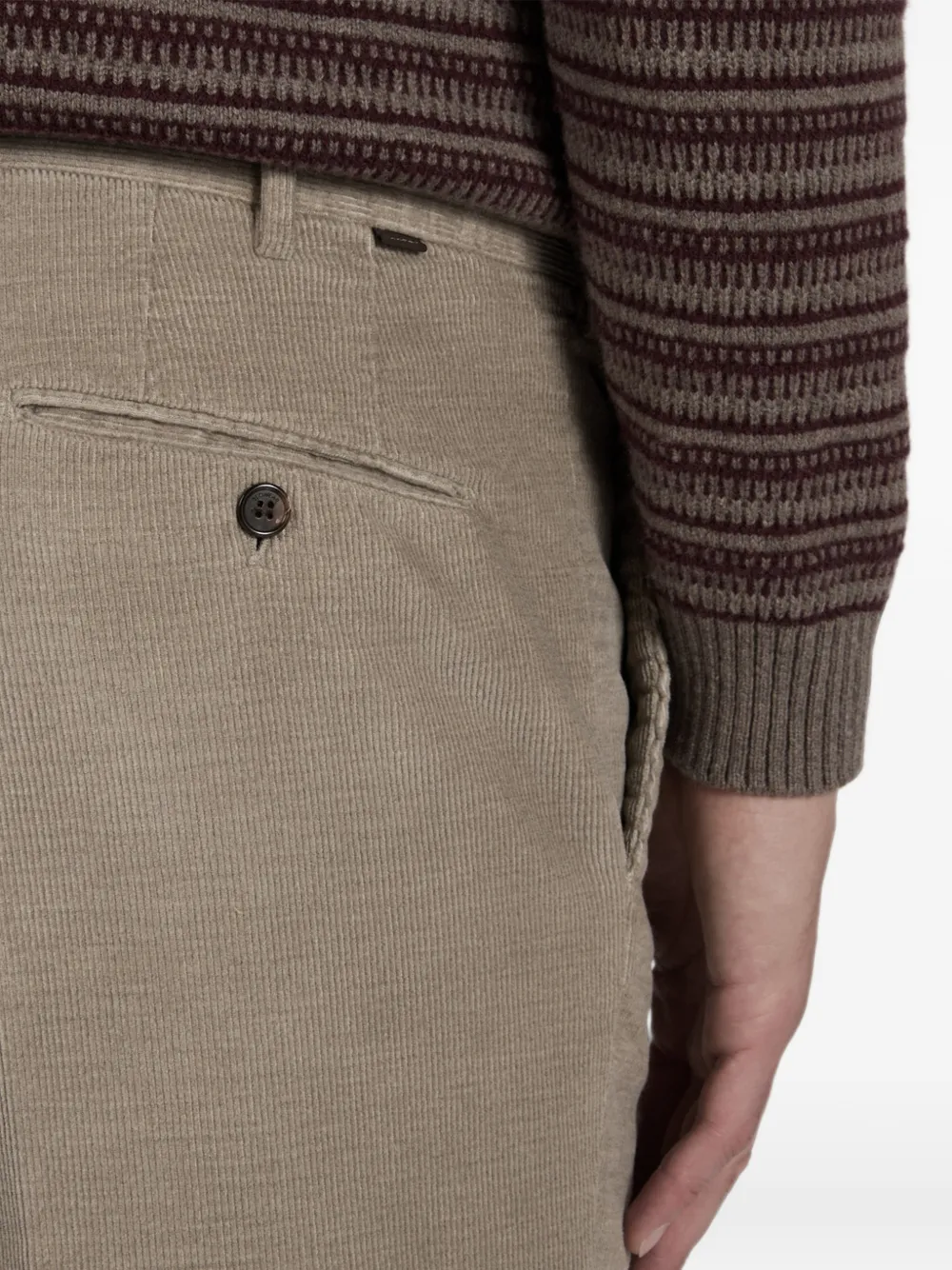 slowear Incotex ribfluwelen broek Beige