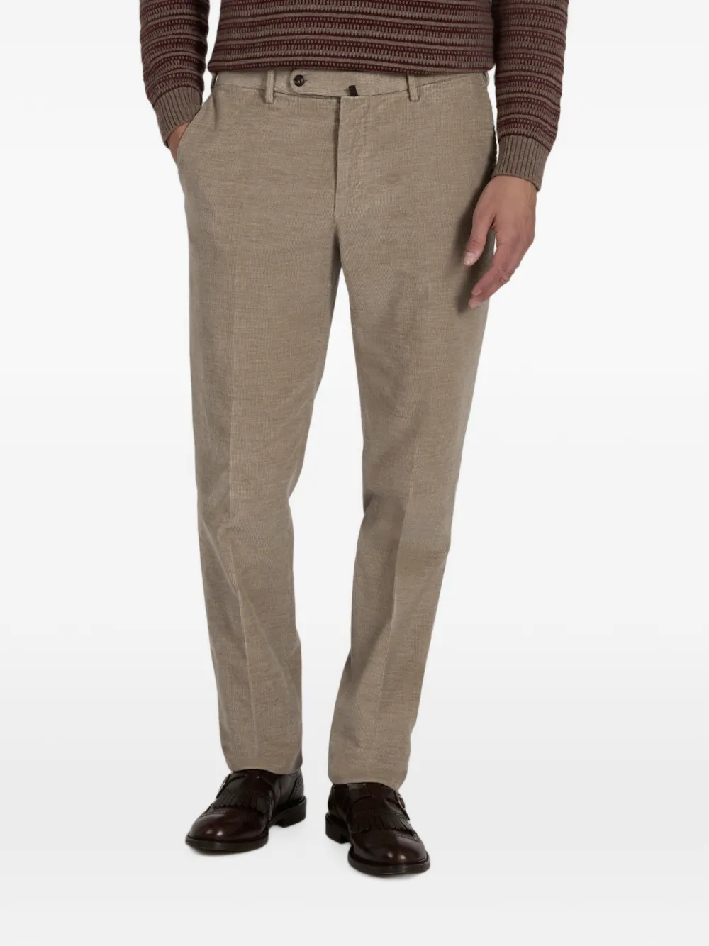 slowear Incotex ribfluwelen broek Beige
